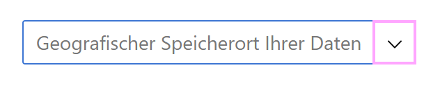 Wählen Sie den Speicherort für Ihre Daten.