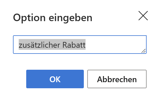 Dialogfeld „Textfeld“. Dialogfeld „Textfeld“.