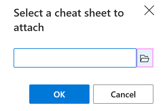 Select a file from your local storage. Select a file from your local storage.
