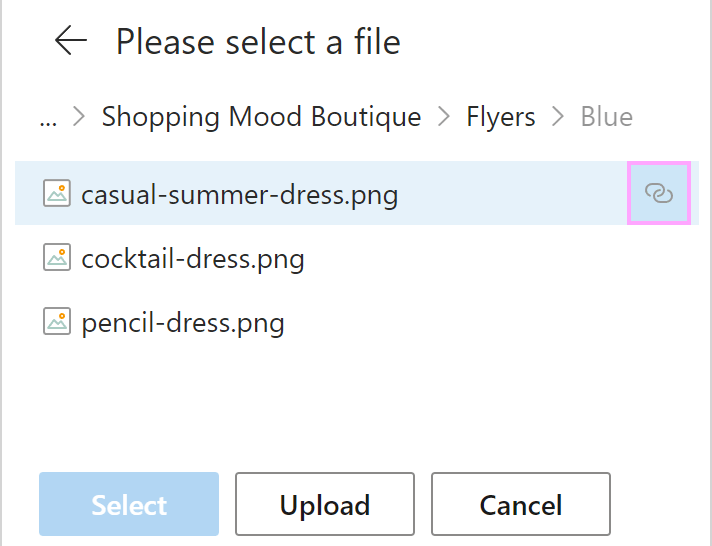 Select the Copy link icon.