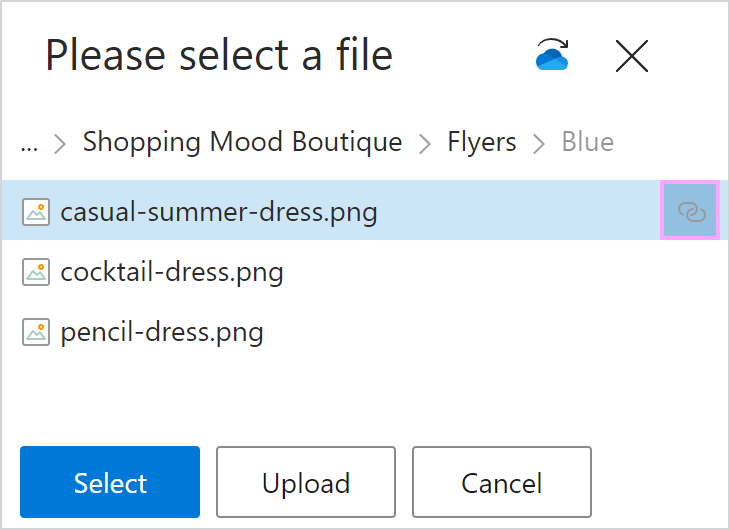 Select the Copy link icon.