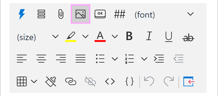 Use the Insert picture button.