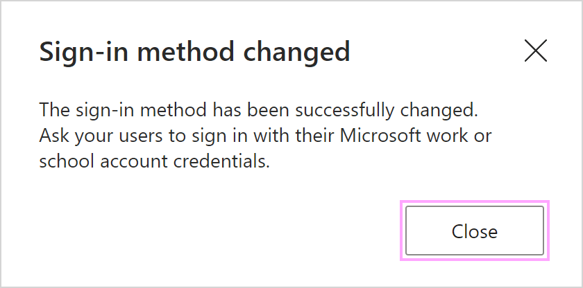 Close the confirmation dialog.