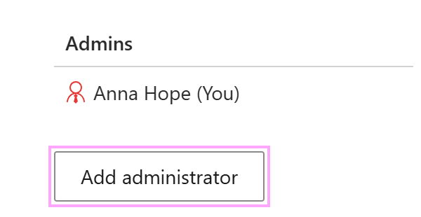 Add a company account admin.