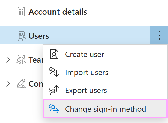 Change the sign-in method.