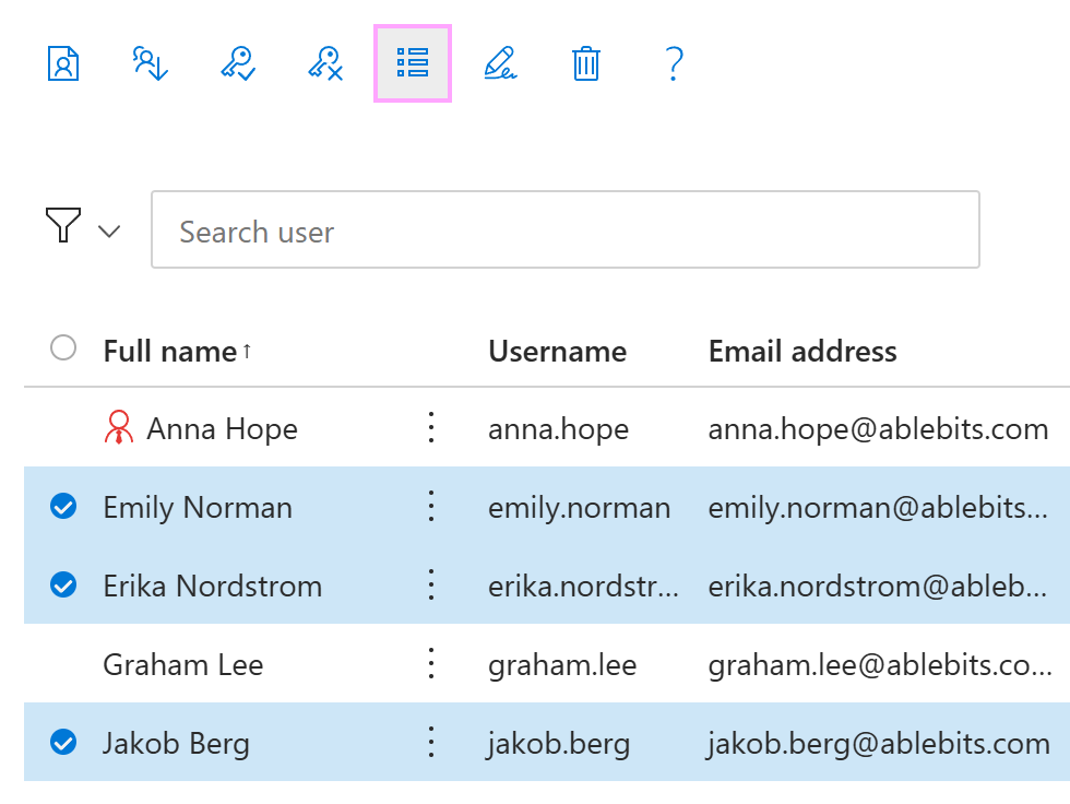 Start editing user properties.
