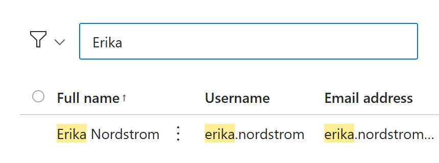 Using the search box