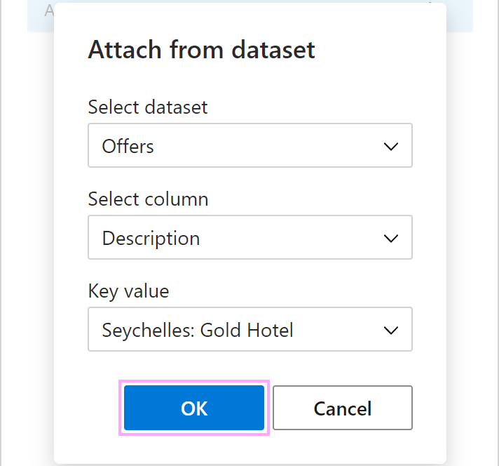 Specify the file to attach.