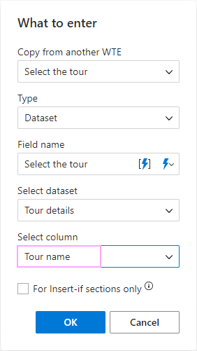 Choose the column from which to extract data. Choose the column from which to extract data.