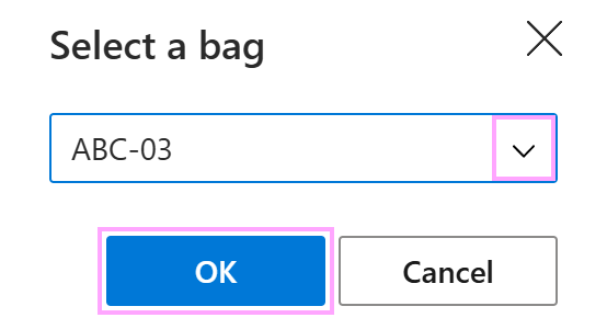 Selecting a key value through a pop-up dialog