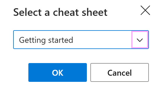 A dialog for selecting a dataset value
