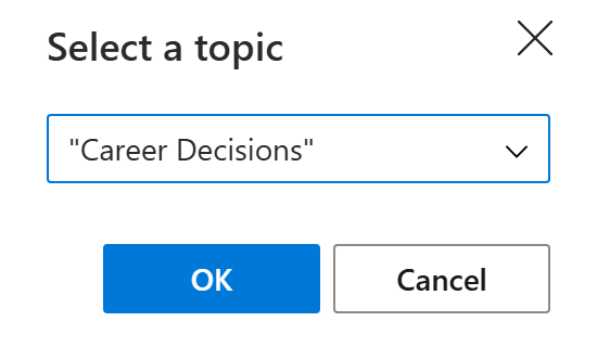 Selecting an image through a dialog