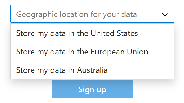 Choose where to store your data.