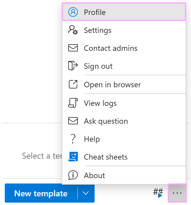 Open your profile. Open your profile.