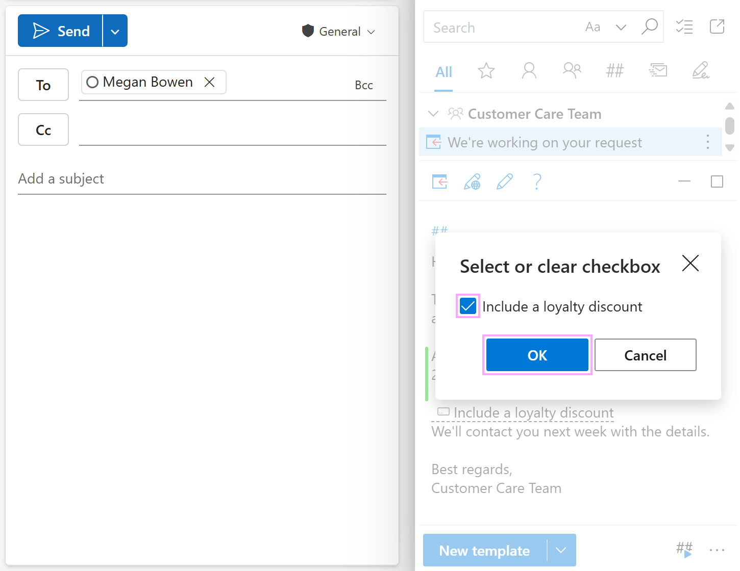 The checkbox is selected.