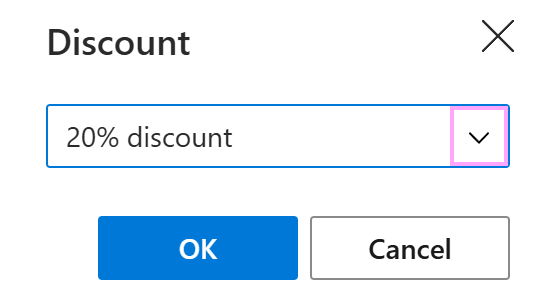 A pop-up dialog for selecting a list item A pop-up dialog for selecting a list item