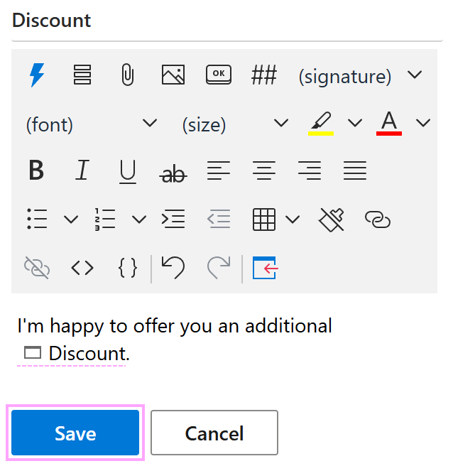 A field for selecting from a predefined list A field for selecting from a predefined list