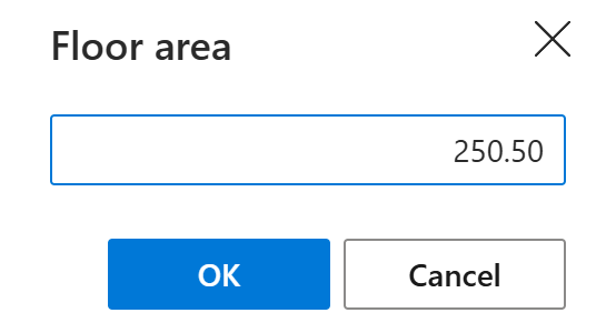 A pop-up dialog for entering a numeric value A pop-up dialog for entering a numeric value