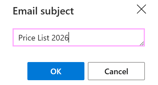 A dialog for entering a text phrase A dialog for entering a text phrase