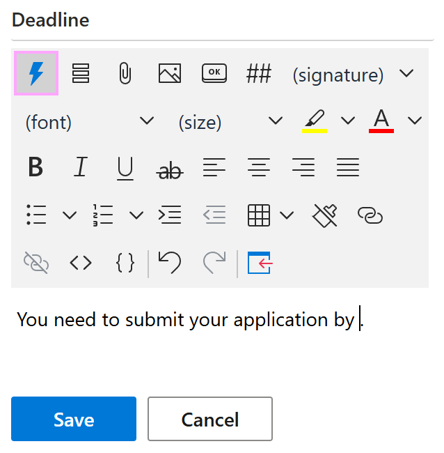The Insert macro button The Insert macro button