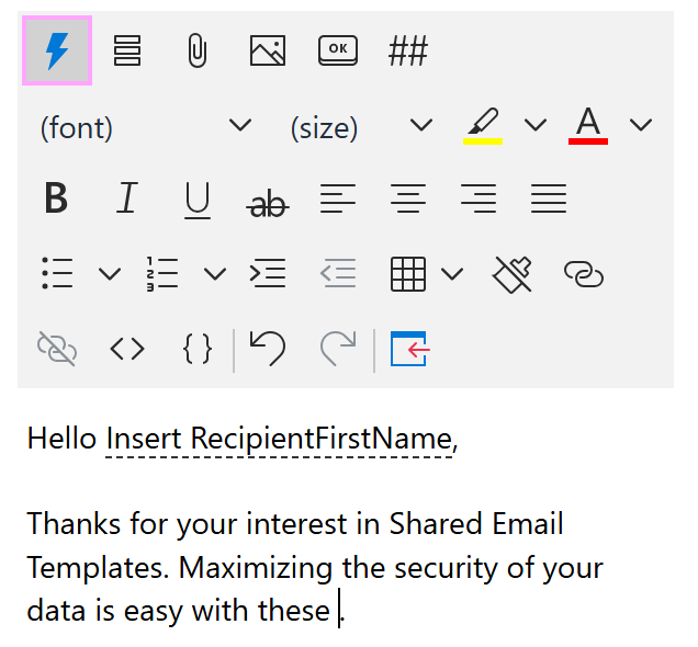 The Insert macro button on the template editor toolbar The Insert macro button on the template editor toolbar
