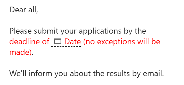 A macro placeholder with the Dashed style applied.
