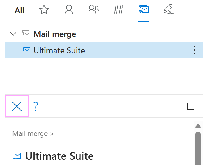 Cancel a mail merge campaign.