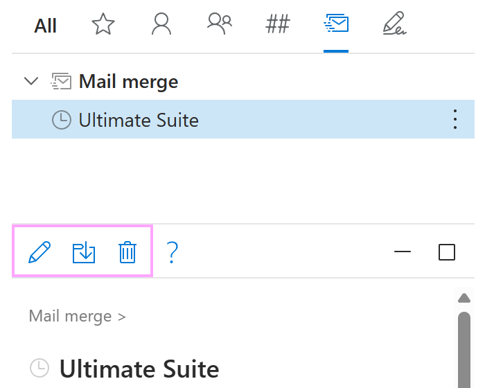 Edit, move, or delete a scheduled mail merge campaign.
