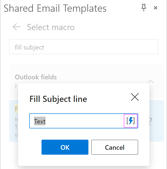 Use the Insert nested macro button to nest the WhatToEnter macro.