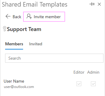 Invite team member. Invite team member.