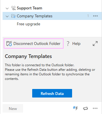 Click Disconnect Outlook Folder in preview. Click Disconnect Outlook Folder in preview.