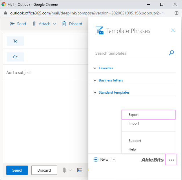 Start exporting your templates. Start exporting your templates.