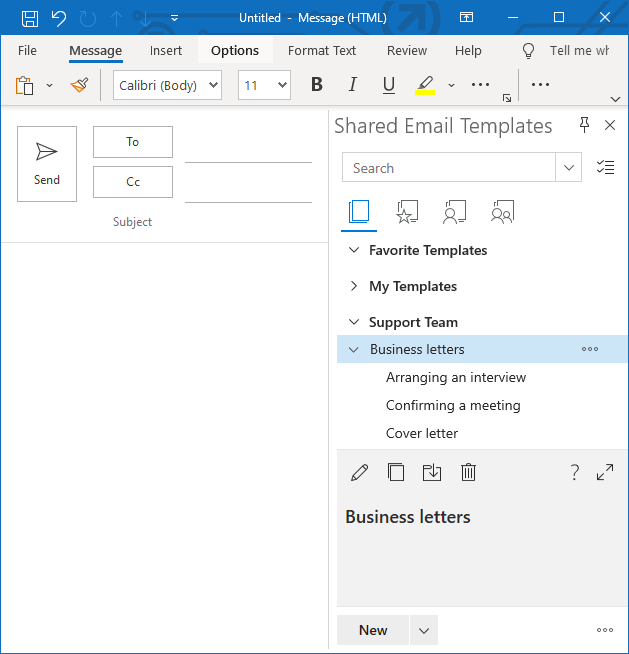 The folder with templates is imported. The folder with templates is imported.