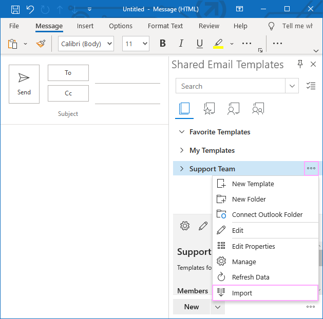 Start importing your templates into Shared Email Templates. Start importing your templates into Shared Email Templates.