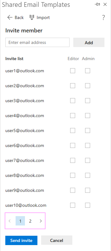 Invite list is split. Invite list is split.