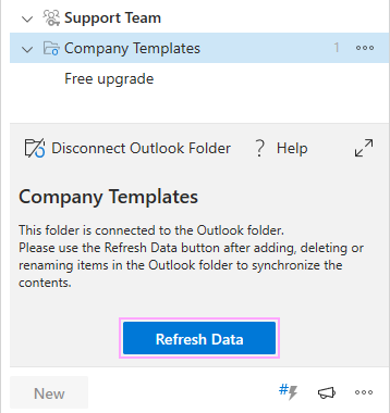 The Refresh Data button. The Refresh Data button.