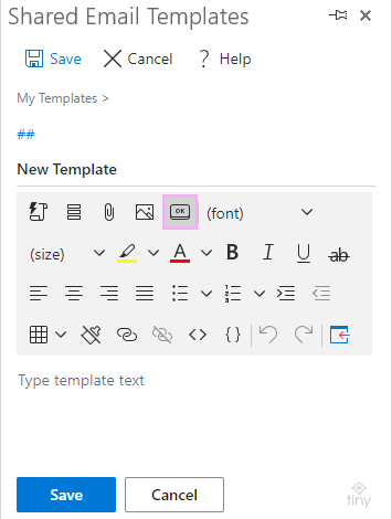 The Insert button icon on the editor toolbar The Insert button icon on the editor toolbar