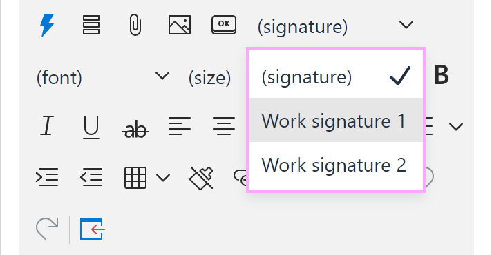 Choose a signature. Choose a signature.