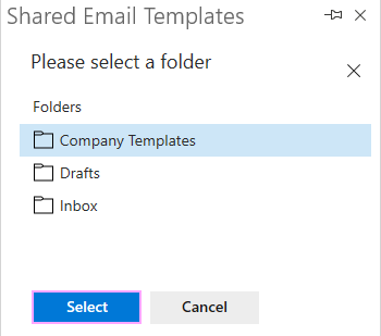 Select the folder to connect. Select the folder to connect.