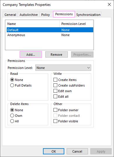 Open Permissions. Open Permissions.
