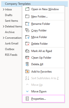 Click Properties. Click Properties.