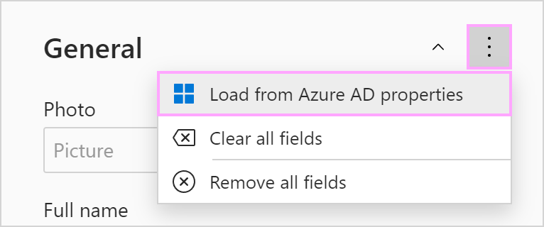 Load data in bulk from Azure AD properties.