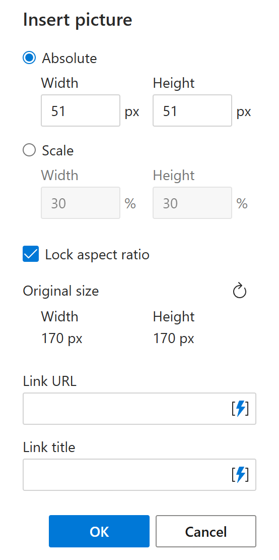 The Insert picture dialog The Insert picture dialog