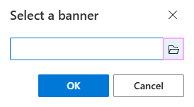 Browse for an image to insert.
