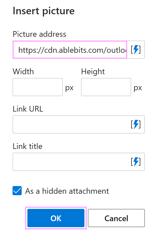 The Insert picture dialog The Insert picture dialog