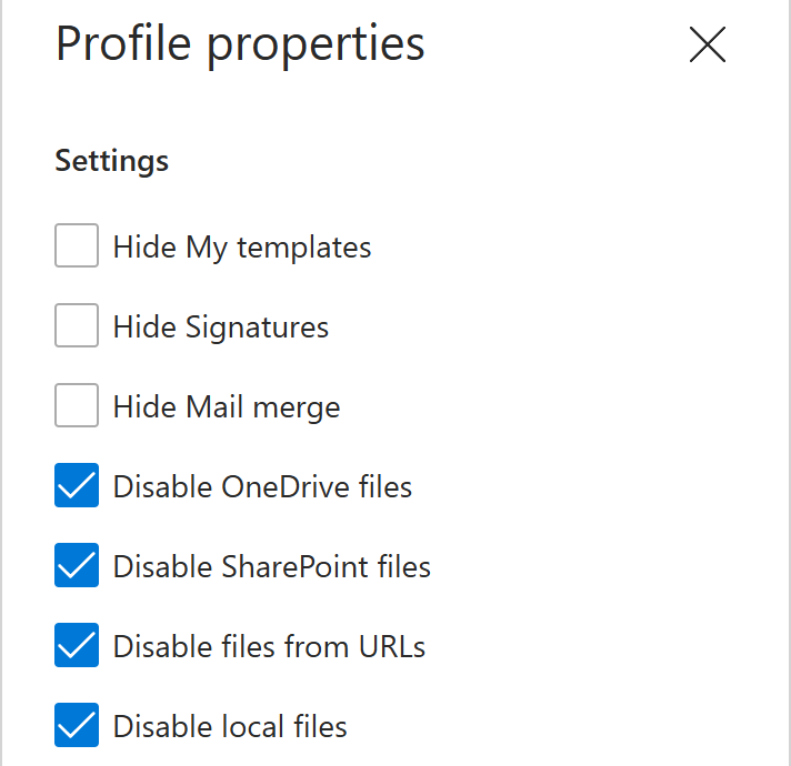 Disabling the use of attachments and pictures Disabling the use of attachments and pictures
