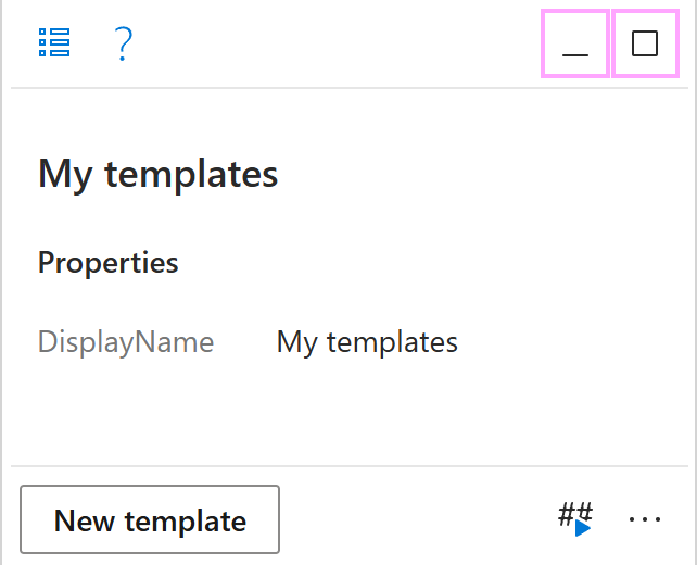The Minimize and Maximize buttons for the preview pane The Minimize and Maximize buttons for the preview pane