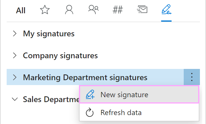 Start creating an Outlook email signature for your team.