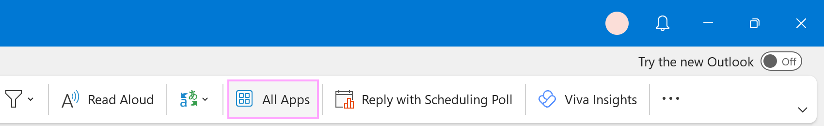 Select the All Apps button.