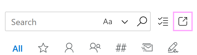 The Open in browser button The Open in browser button